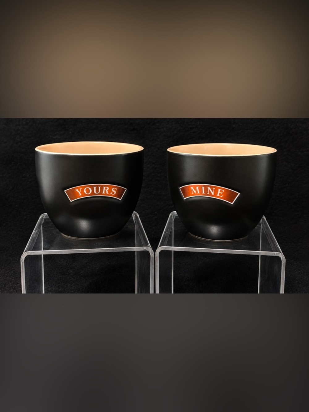 🔍 Vintage Baileys Irish Cream “Yours & Mine” Ceramic Cup Set • 1990s